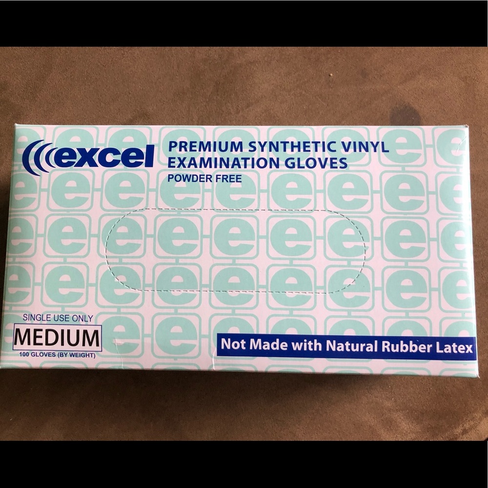 NIB 100 Pcs Excel Premium Synthetic Vinyl Gloves
